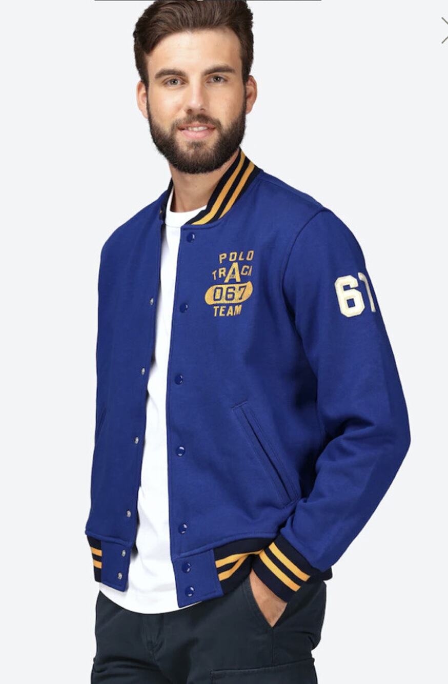 polo ralph Lauren Logo fleece Baseball Jacket Size S nwt